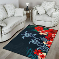 Hibiscus And Turtle Skillful Area Rug AH - Polynesian Pride