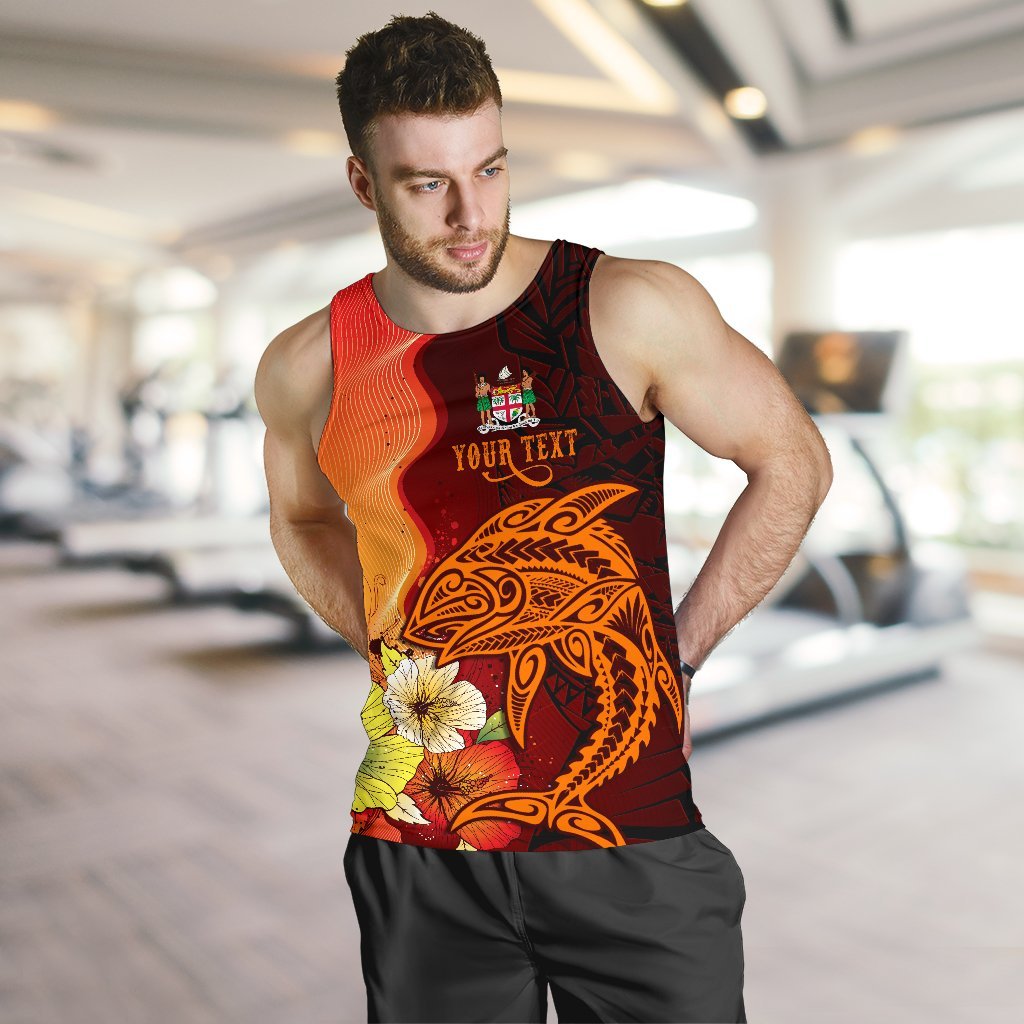 Fiji Custom Personalised Men Tank Top - Tribal Tuna Fish - Polynesian Pride