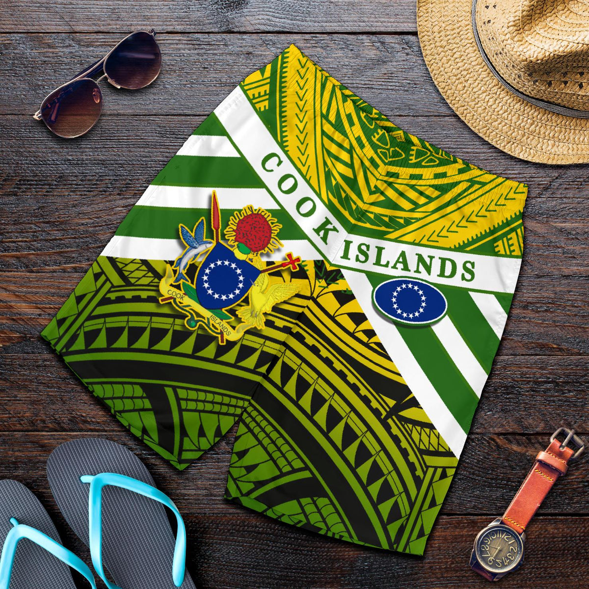 Cook Islands Rugby Men Shorts Spirit - Polynesian Pride