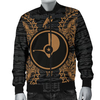 Yap Polynesian Men's Bomber Jacket Map Gold - Polynesian Pride