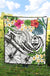 Guam Polynesian Premium Quilt - Summer Plumeria (White) - Polynesian Pride