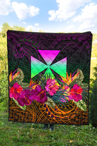 Wallis and Futuna Premium Quilt - Summer Hibiscus - Polynesian Pride