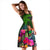 Fiji Midi Dress - Turtle Plumeria Banana Leaf Crest - Polynesian Pride