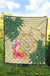 Hawaii Kanaka Maoli Polynesian Flowers Turtle Premium Quilt - Polynesian Pride