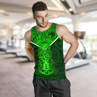 Combo Men Tank Top and Men Short New Zealand Maori Rugby Pride Version - Green - Polynesian Pride