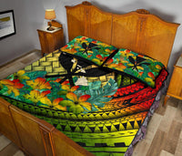 Kanaka Maoli (Hawaiian) - Quilt Bed Set Lauhala Polynesian Hibiscus Reggae - Polynesian Pride