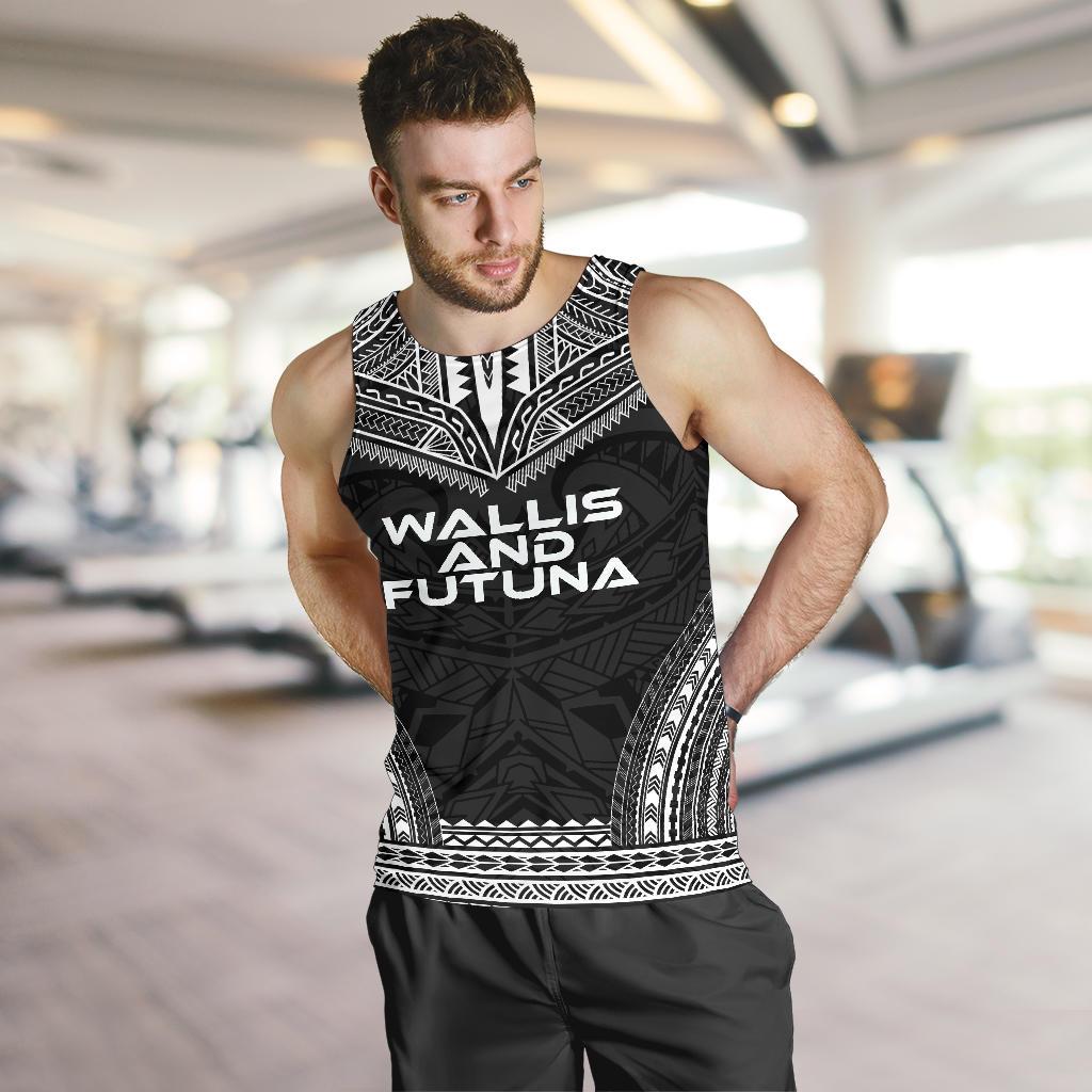 Wallis And Futuna Men's Tank Top - Polynesian Chief Black Version - Polynesian Pride