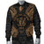 Niue Polynesian Men's Bomber Jacket Map Gold - Polynesian Pride