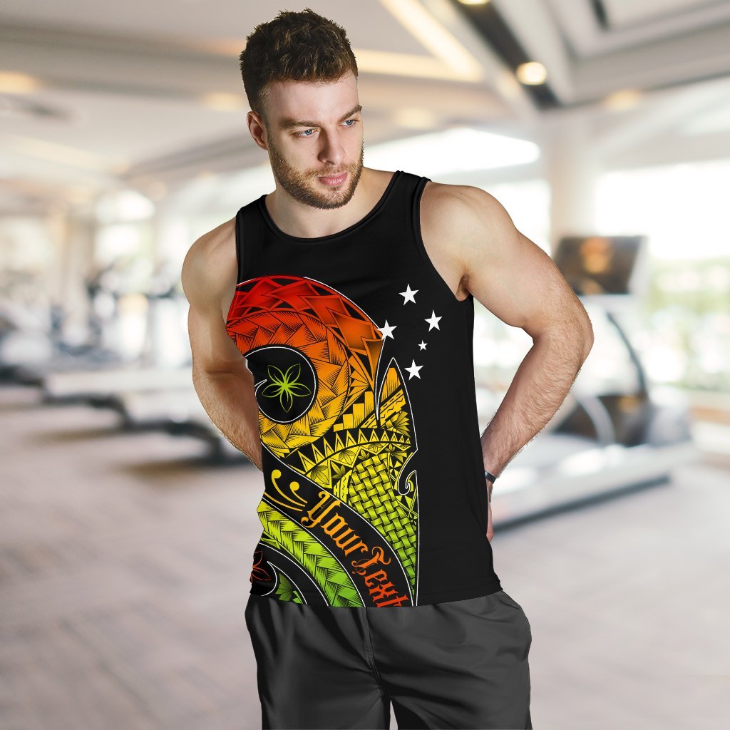 Papua New Guinea Personalised Men's Tank Top - PNG Bird And Polynesian Decorative Pattern Reggae - Polynesian Pride