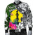 New Caledonia Men's Bomber Jacket White - Turtle Plumeria Banana Leaf - Polynesian Pride
