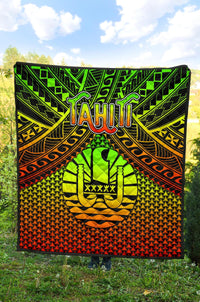 Polynesian Tahiti Personalised Premium Quilt - Reggae Vintage Polynesian Patterns - Polynesian Pride