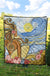 Hawaii The Girl Surfing Wave Premium Quilt - Polynesian Pride