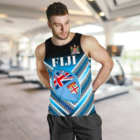 Fiji Rugby Men Tank Top Map Creative Style - Polynesian Pride
