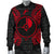 Yap Polynesian Men's Bomber Jacket Map Red - Polynesian Pride