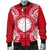 Northern Mariana Islands Polynesian Men's Bomber Jacket Map Red White - Polynesian Pride