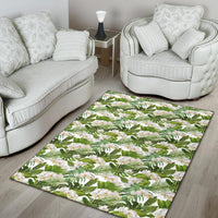 Tropical Plumeria White Rug - Polynesian Pride