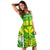 Hawaii Polynesian Midi Dress - Hawaiian Pattern With Seal - Polynesian Pride