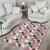 Pink Monstera And Green Tropical Leaves White Rug - Polynesian Pride
