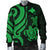 Papua New Guinea Men's Bomber Jacket - Green Tentacle Turtle - Polynesian Pride
