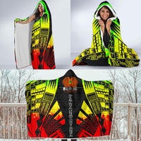 Papua New Guinea Hooded Blanket - Polynesian Tattoo Reggae - Polynesian Pride