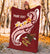 American Samoa Custom Personalised Premium Blanket - AS Seal Polynesian Patterns Plumeria - Polynesian Pride