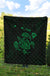 Hawaii Turtle Hibicus Map Premium Quilt - Green - Polynesian Pride