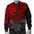 Tahiti Polynesian Men Bomber Jacket - Red Turtle Hibiscus Flowing RED - Polynesian Pride