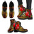 Wallis And Futuna Polynesian Leather Boots - Hibiscus Vintage - Polynesian Pride