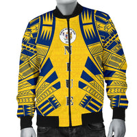 Niue Men Bomber Jackets - Polynesian Tattoo Flag - Polynesian Pride