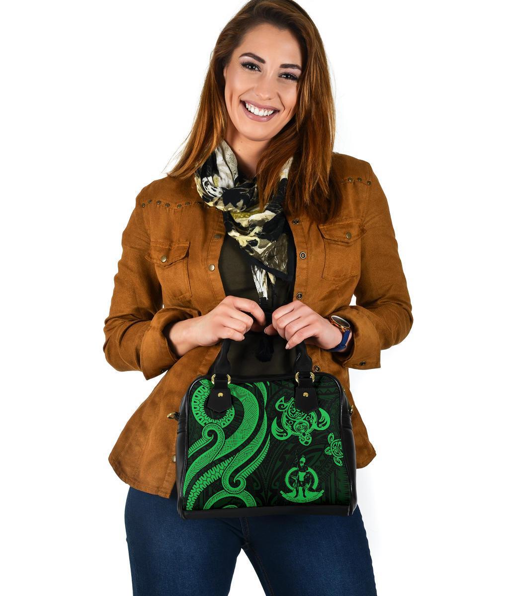 Vanuatu Shoulder Handbag - Green Tentacle Turtle - Polynesian Pride