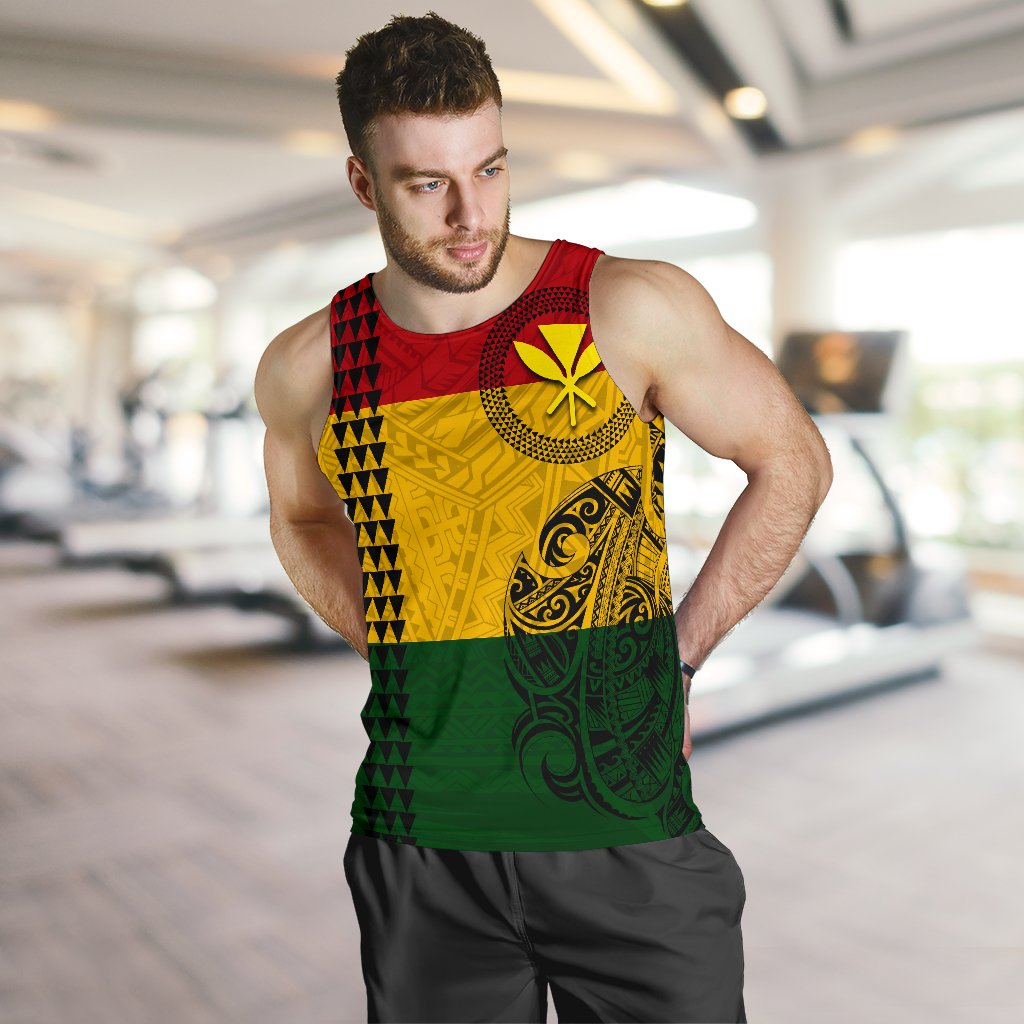 Hawaii Kanaka Flag Polynesian Men's Tank Top - Polynesian Pride