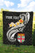 Fiji Custom Personalised Premium Quilt - Fiji Seal Polynesian Patterns Plumeria (Black) - Polynesian Pride