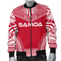 Samoa Flag Polynesian Chief Men's Bomber Jacket - Polynesian Pride