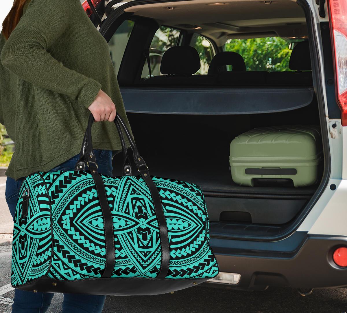 Polynesian Seamless Turquoise Hawaii Travel Bag - Polynesian Pride