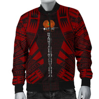 Papua New Guinea Men Bomber Jackets - Polynesian Tattoo Red - Polynesian Pride
