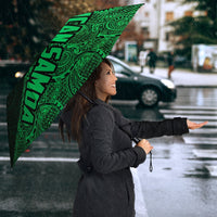 American Samoa Umbrella Turtle Mermaid Polynesian Pattern Green - Polynesian Pride