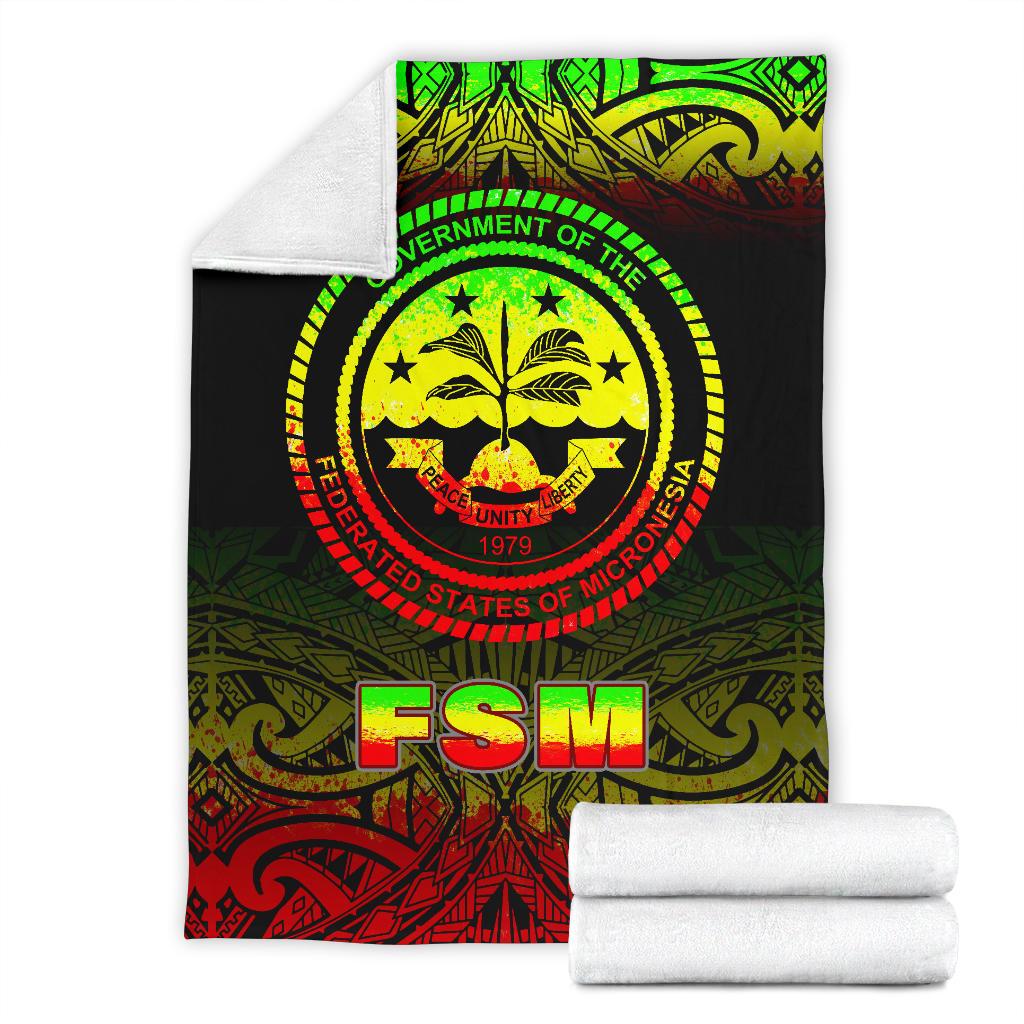 Federated States of Micronesia Premium Blanket - Reggae Fog Style - Polynesian Pride