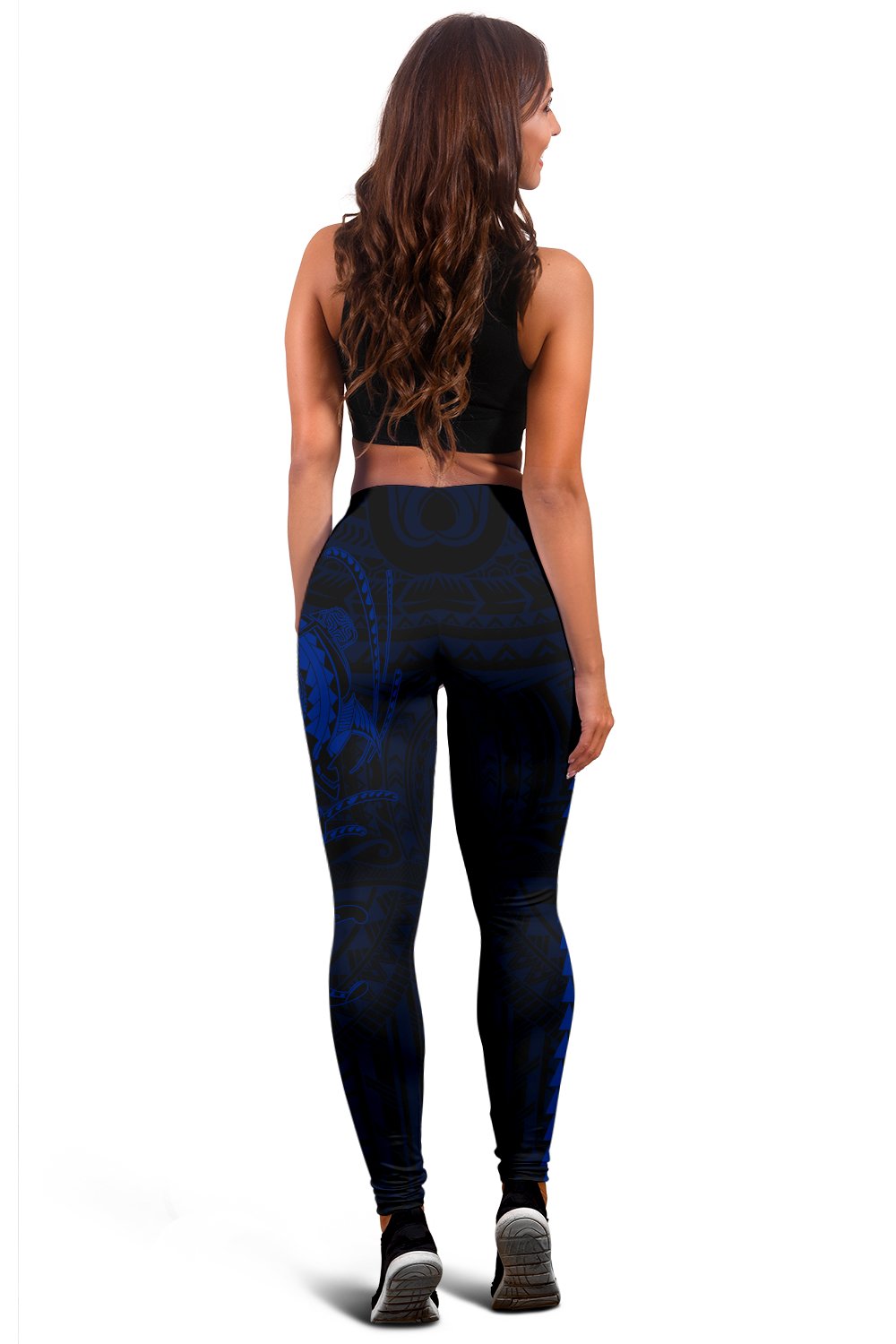 Hawaii Turtle Shark Polynesian Leggings - Blue - Polynesian Pride