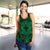 Polynesian Plumeria Mix Green Black Women's Racerback Tank Top - Polynesian Pride