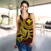 Hawaii Women's Racerback Tank Polynesian Kanaka Map Hawaiian Racerback - TT Style - Polynesian Pride
