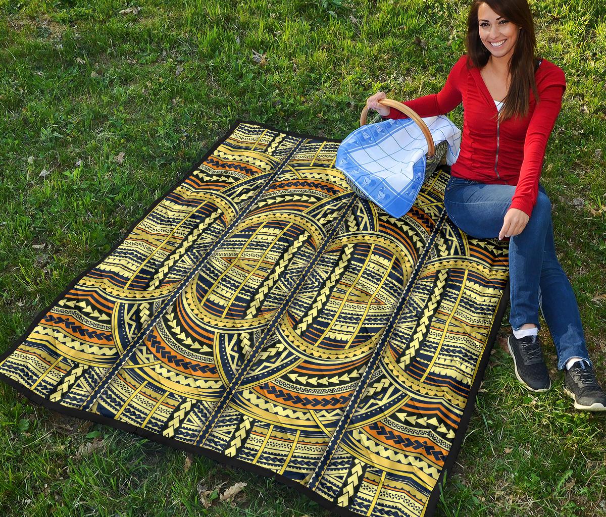 Polynesian Premium Quilt Yellow - Polynesian Pride