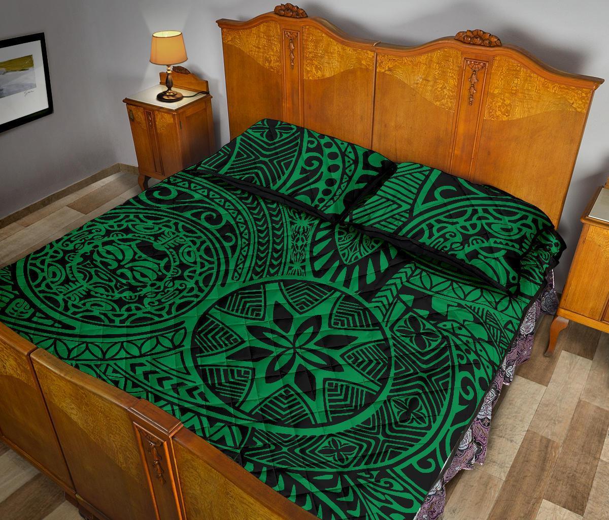 Hawaii Quilt Bed Set Polynesia Hawaiian Style Tribal Tattoo AH - Polynesian Pride