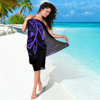 Hawaii Turtle Hibiscus Plumeria Poly Sarong - Purple - Polynesian Pride