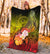 Custom Personalised Chuuk Premium Blanket - Humpback Whale with Tropical Flowers (Yellow) - Polynesian Pride