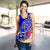 Tahiti Women's Racerback Tank - Turtle Plumeria (Blue) - Polynesian Pride