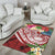 Polynesian Samoa Area Rug - Summer Plumeria (Red) - Polynesian Pride