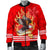 American Samoa Men's Bomber Jacket - Nu'uuli Manulele Tausala Red - Polynesian Pride