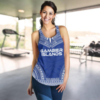 Gambier Islands Women's Racerback Tank - Polynesian Chief Flag Version - Polynesian Pride