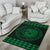 Kakau Seal Of Hawaii Polynesian - Green Rug - Polynesian Pride