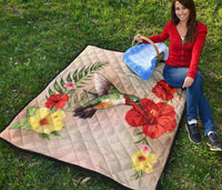 Hibiscus Bird Premium Quilt - Polynesian Pride